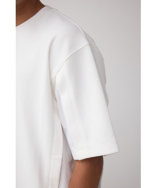 AZUL by moussy（アズールバイマウジー）の「布帛ドッキングトップス（Tシャツ/カットソー・メンズ・ブラック/ホワイト/ネイビー・MEDIUM/LARGE）」の11枚目の写真
