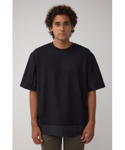AZUL by moussy（アズールバイマウジー）の「布帛ドッキングトップス（Tシャツ/カットソー・メンズ・ブラック/ホワイト/ネイビー・MEDIUM/LARGE）」の18枚目の写真