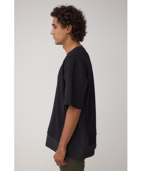 AZUL by moussy（アズールバイマウジー）の「布帛ドッキングトップス（Tシャツ/カットソー・メンズ・ブラック/ホワイト/ネイビー・MEDIUM/LARGE）」の19枚目の写真