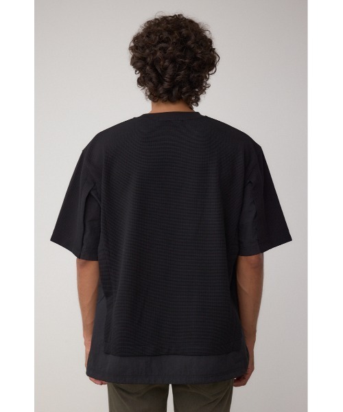 AZUL by moussy（アズールバイマウジー）の「布帛ドッキングトップス（Tシャツ/カットソー・メンズ・ブラック/ホワイト/ネイビー・MEDIUM/LARGE）」の20枚目の写真
