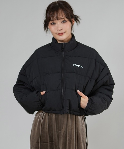 RVCA(ルーカ)の「RVCA/ルーカ MINI RVCA CROPPED PUF JKT ジャケット BF044-752(その他アウター・レディース・ミント/ブラック/ホワイト・M)」の9枚目の写真