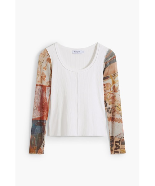 【美品】デシグアル-Desigual-チュニックカットソー DESIGUAL - Desigual(デシグアル) 長袖カットソー サイズXL レディース