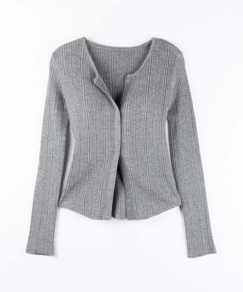 リブボタンニット ｜ RIB BUTTON KNIT