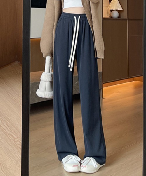 cammie(キャミー)の「裏フリースリブストレートパンツ(その他パンツ・レディース・ダークグレー/オフホワイト/ブラック・LARGE/MEDIUM)」の14枚目の写真