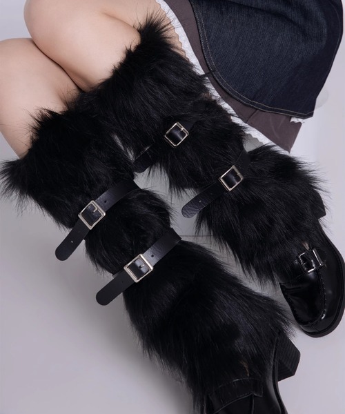 lilful(リルフル)の「フェイクファー もこもこY2Kレッグウォーマー(レッグウォーマー・レディース・ホワイト/ホワイト系その他/ブラウン/ブラック系その他/グレー/ブラック・F)」の16枚目の写真