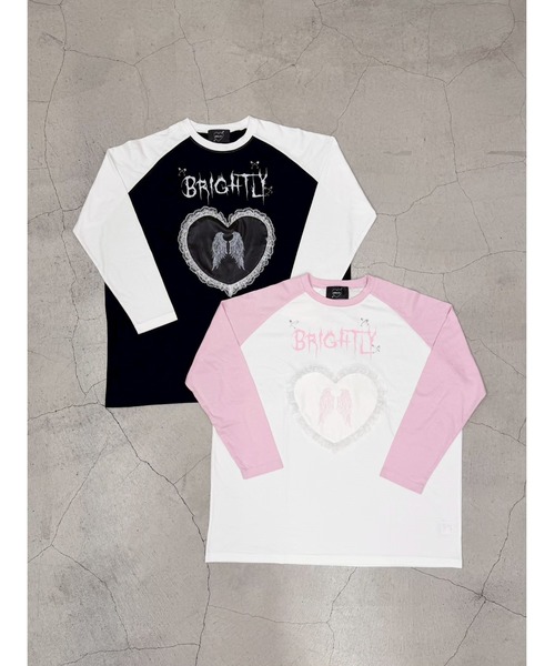 Jamie エーエヌケー(ジェイミーエーエヌケー)の「エンジェル合皮ハートロンTE(Tシャツ/カットソー・レディース・ブラック/ホワイト・M)」の5枚目の写真
