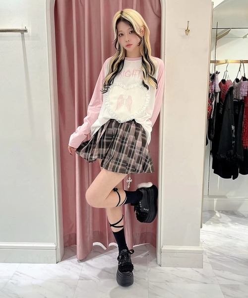 Jamie エーエヌケー(ジェイミーエーエヌケー)の「エンジェル合皮ハートロンTE(Tシャツ/カットソー・レディース・ブラック/ホワイト・M)」の19枚目の写真