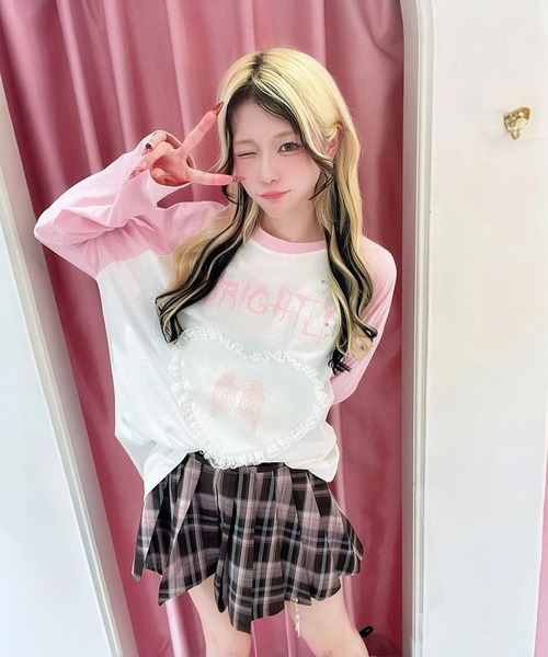 Jamie エーエヌケー(ジェイミーエーエヌケー)の「エンジェル合皮ハートロンTE(Tシャツ/カットソー・レディース・ブラック/ホワイト・M)」の17枚目の写真