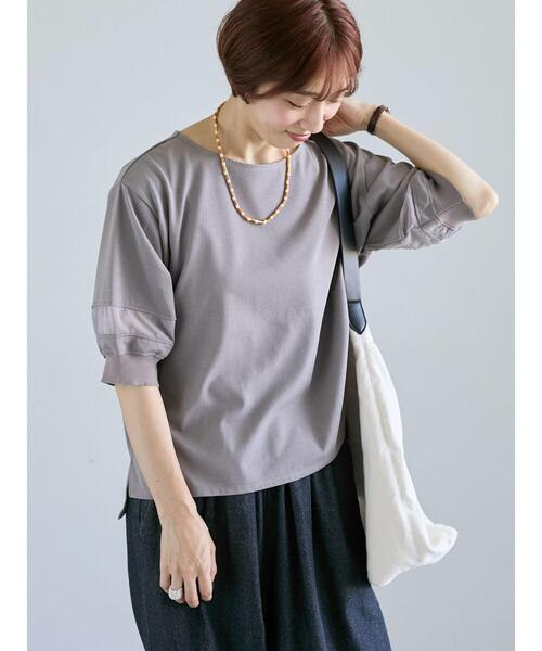 Lugnoncure（ルノンキュール）の「袖シアー切り替えトップス（その他トップス・レディース・ブラック/グレー/オフホワイト・F）」の3枚目の写真