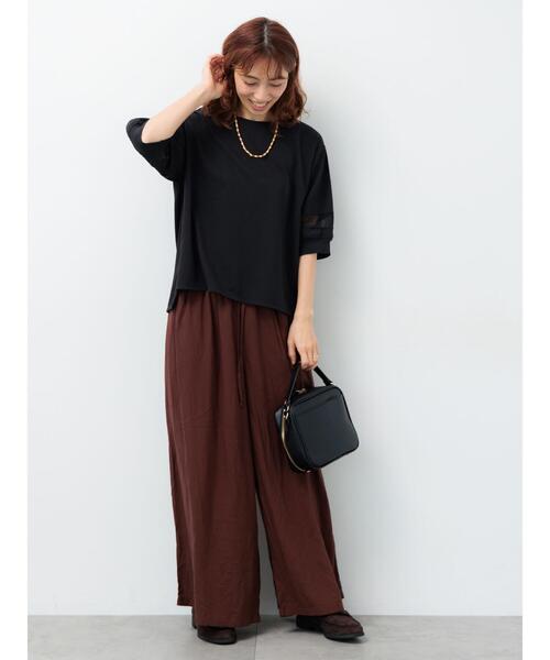 Lugnoncure（ルノンキュール）の「袖シアー切り替えトップス（その他トップス・レディース・ブラック/グレー/オフホワイト・F）」の7枚目の写真