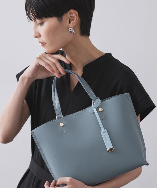 2WAY/名品】バイカラー3層ミドルトートバッグ（トートバッグ）｜OPAQUE