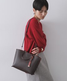 OPAQUE.CLIP | 【2WAY/名品】バイカラー3層ミドルトートバッグ(トートバッグ)