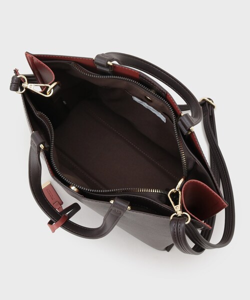 OPAQUE.CLIP（オペークドットクリップ）の「【2WAY／名品】バイカラー3層ミドルトートバッグ（トートバッグ・レディース・ベージュ系4/ピンク系その他2/チャコール/ブラウン系その他5/ブラック系4/ブルー系7・00）」の20枚目の写真