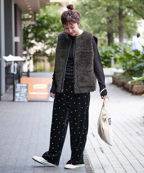 新品ベーセーストック　B.C STOCK ムートンライクリバーシブルベスト ムートンライクリバーシブルベスト（その他アウター）｜B.C STOCK