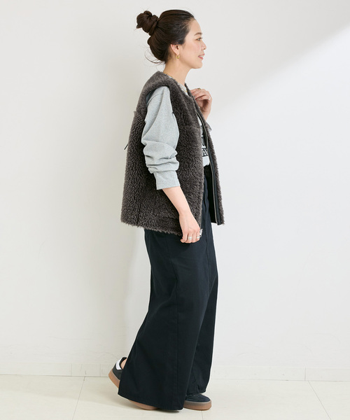 ムートンライクリバーシブルベスト（その他アウター）｜B.C STOCK