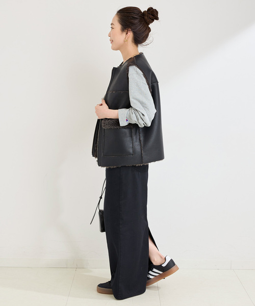 ムートンライクリバーシブルベスト（その他アウター）｜B.C STOCK