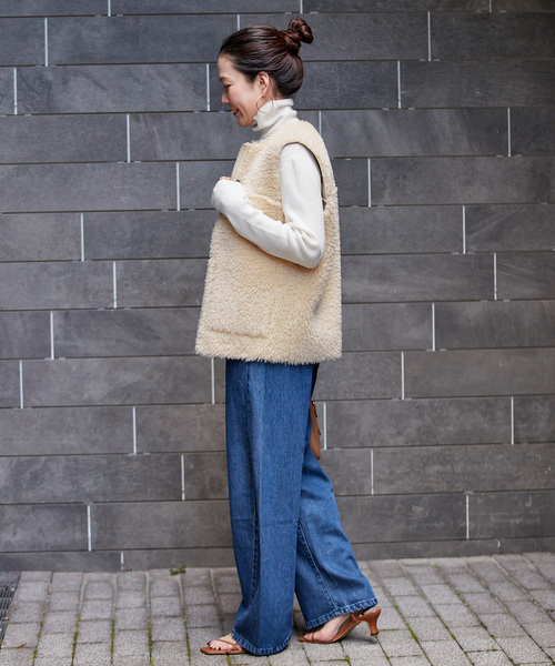 ムートンライクリバーシブルベスト（その他アウター）｜B.C STOCK