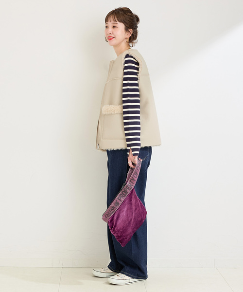 ムートンライクリバーシブルベスト（その他アウター）｜B.C STOCK