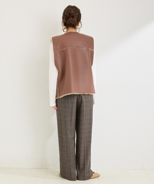 ムートンライクリバーシブルベスト（その他アウター）｜B.C STOCK