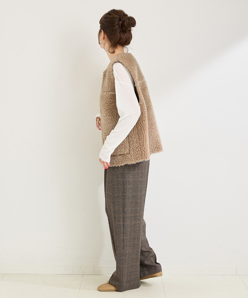 ムートンライクリバーシブルベスト（その他アウター）｜B.C STOCK