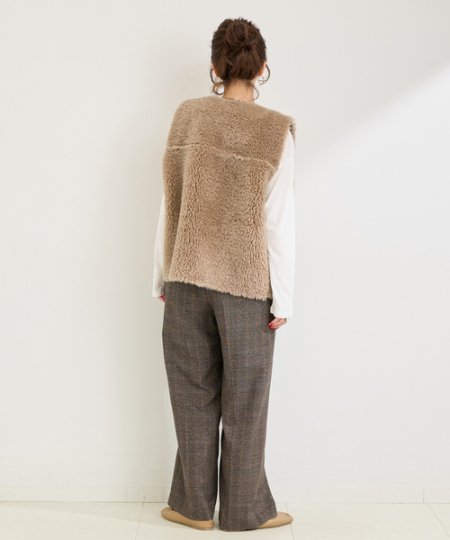 ムートンライクリバーシブルベスト（その他アウター）｜B.C STOCK