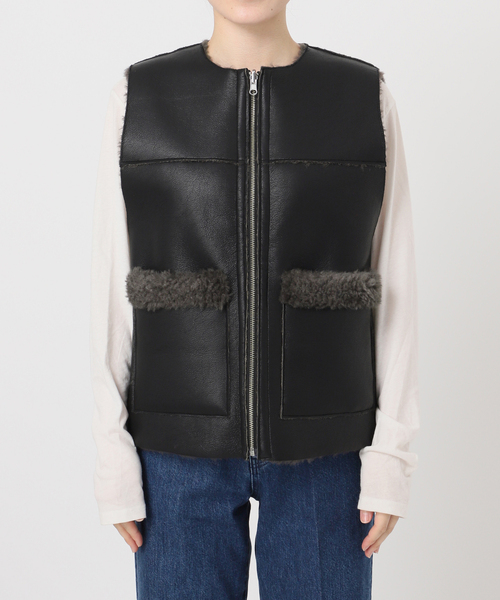 ムートンライクリバーシブルベスト（その他アウター）｜B.C STOCK