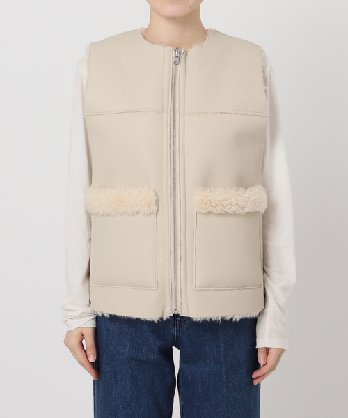 ムートンライクリバーシブルベスト（その他アウター）｜B.C STOCK