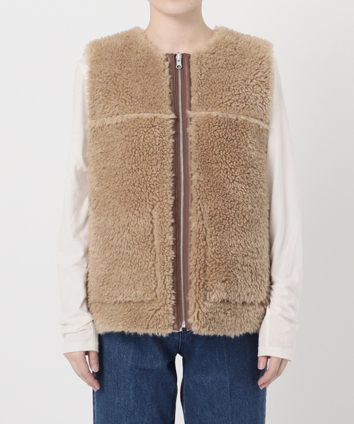ムートンライクリバーシブルベスト（その他アウター）｜B.C STOCK