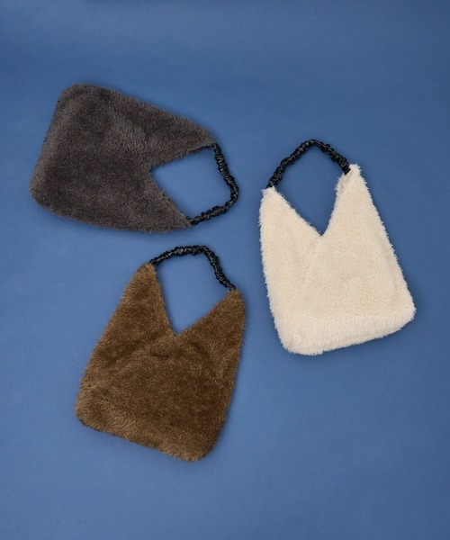 collex（コレックス）の「【WEB限定】ギャザーハンドルエコファートートバッグ（トートバッグ・レディース・アイボリー/グレー/チョコ・フリー）」の4枚目の写真