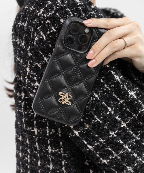 RANDA（ランダ）の「キルティングスマートフォンケース（スマホケース/カバー・レディース・ブラック/クリーム/ピンク/ライトグレー・iPhone 15/iPhone 14/iPhone 16/iPhone 13/iPhone 16 Pro/iPhone 15 Pro/iPhone 13 Pro/iPhone 14 Pro/iPhone 17/iPhone Air/iPhone 17 Pro）」の7枚目の写真