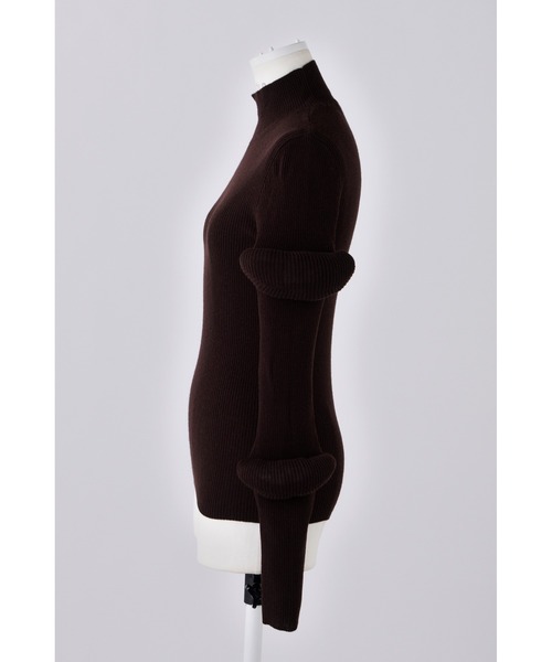 ENFOLD（エンフォルド）の「ハイネックプルオーバー（ニット/セーター・レディース・チャコールグレー/ブラウン/グリーン系その他2・38）」の4枚目の写真