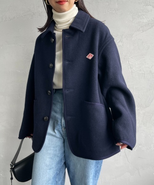 DANTON（ダントン）の「【WEB限定】[DANTON/ダントン] ウールライトパイル カバーオールジャケット（カバーオール・レディース・グレー/ベージュ/ネイビー・40/42）」の13枚目の写真