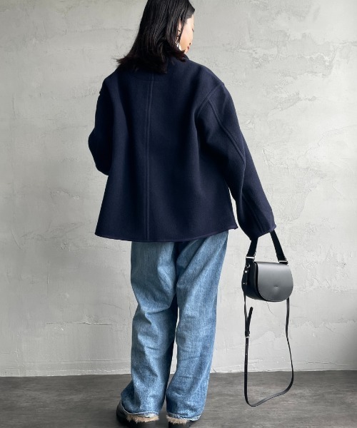 DANTON（ダントン）の「【WEB限定】[DANTON/ダントン] ウールライトパイル カバーオールジャケット（カバーオール・レディース・グレー/ベージュ/ネイビー・40/42）」の18枚目の写真