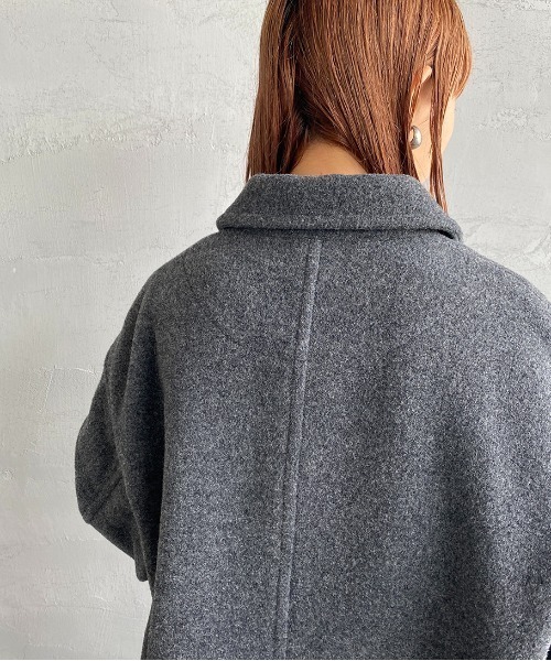 極美品 24AW ダントン Bshop ウールライトパイルカバーオールジャケット DANTON＞ウール ライトパイル カバーオール ジャケット