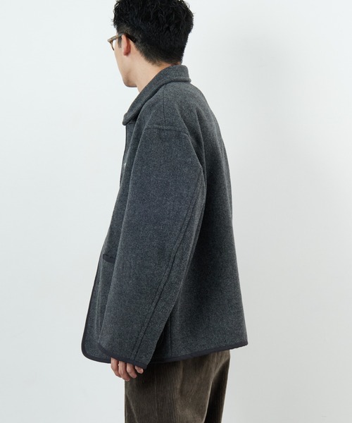 DANTON ライトパイル ウールモッサ ジャケット 34 ミッドグレー Danton