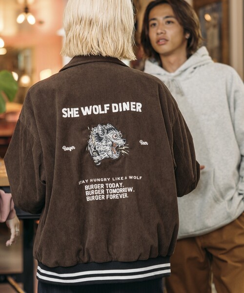user_03102858　 リバーシブルコーデュロイ 刺繍ブルゾン セール】限定展開 SHE WOLF DINER×FREAK'S STORE/シーウルフダイナー