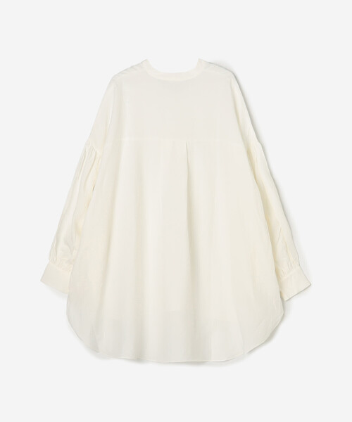 Bshop（ビショップ）の「eunoia | Vネック オーバーサイズ ブラウス WOMEN（シャツ/ブラウス・レディース・ブラック/ホワイト・ONE）」の4枚目の写真