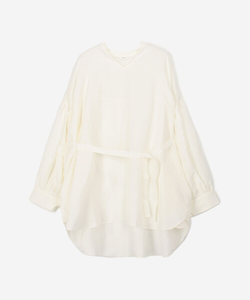 Bshop（ビショップ）の「eunoia | Vネック オーバーサイズ ブラウス WOMEN（シャツ/ブラウス・レディース・ブラック/ホワイト・ONE）」の14枚目の写真