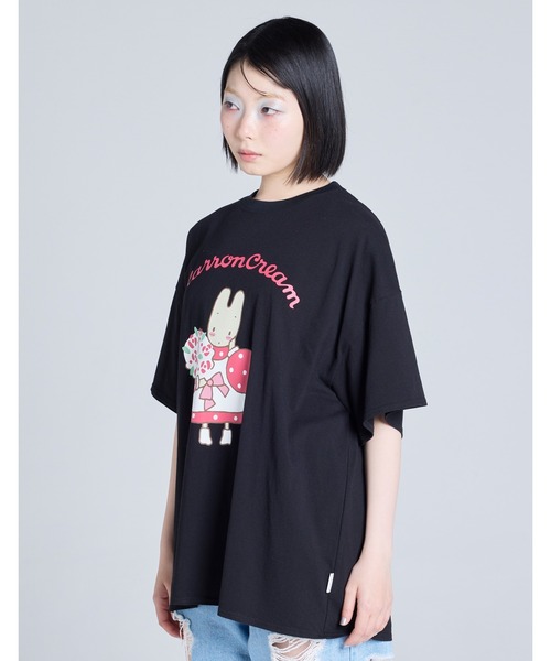 Little sunny bite（リトルサニーバイト）の「【Little Sunny Bite】MARRONCREAM x little sunny bite big tee（Tシャツ/カットソー・レディース・ホワイト/ピンク/ブラック・SMALL/MEDIUM）」の14枚目の写真