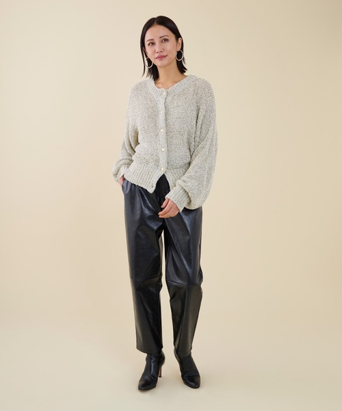 marmors（マルモア）の「【marmors】lame dolman knit cardigan（カーディガン/ボレロ・レディース・ブラック/オフホワイト・36）」の20枚目の写真