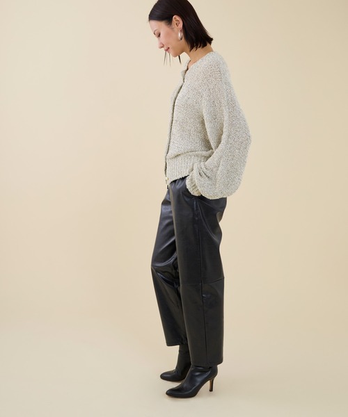 marmors（マルモア）の「【marmors】lame dolman knit cardigan（カーディガン/ボレロ・レディース・ブラック/オフホワイト・36）」の21枚目の写真