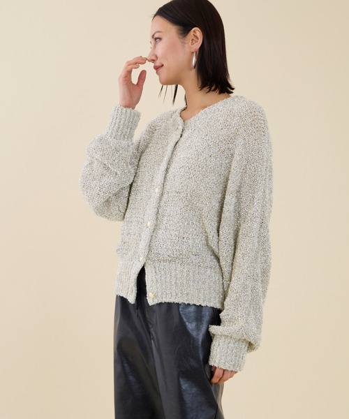 marmors（マルモア）の「【marmors】lame dolman knit cardigan（カーディガン/ボレロ・レディース・ブラック/オフホワイト・36）」の22枚目の写真