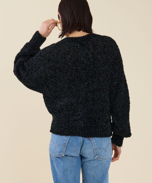 marmors（マルモア）の「【marmors】lame dolman knit cardigan（カーディガン/ボレロ・レディース・ブラック/オフホワイト・36）」の9枚目の写真