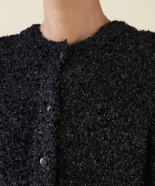 marmors（マルモア）の「【marmors】lame dolman knit cardigan（カーディガン/ボレロ・レディース・ブラック/オフホワイト・36）」の13枚目の写真