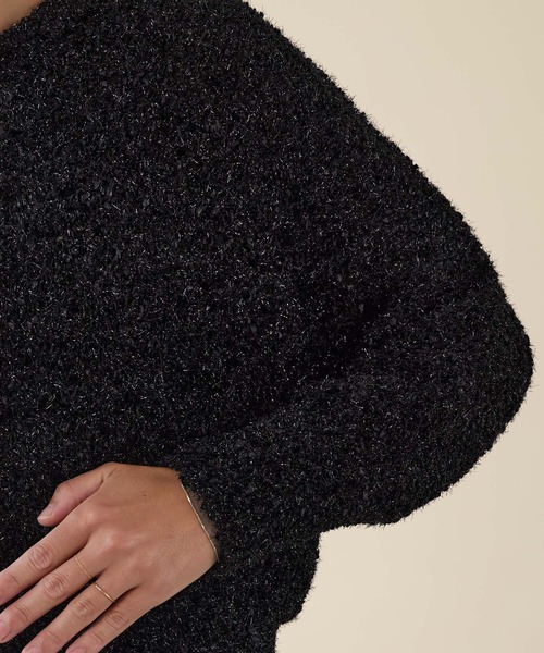 marmors（マルモア）の「【marmors】lame dolman knit cardigan（カーディガン/ボレロ・レディース・ブラック/オフホワイト・36）」の14枚目の写真