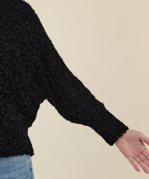 marmors（マルモア）の「【marmors】lame dolman knit cardigan（カーディガン/ボレロ・レディース・ブラック/オフホワイト・36）」の15枚目の写真