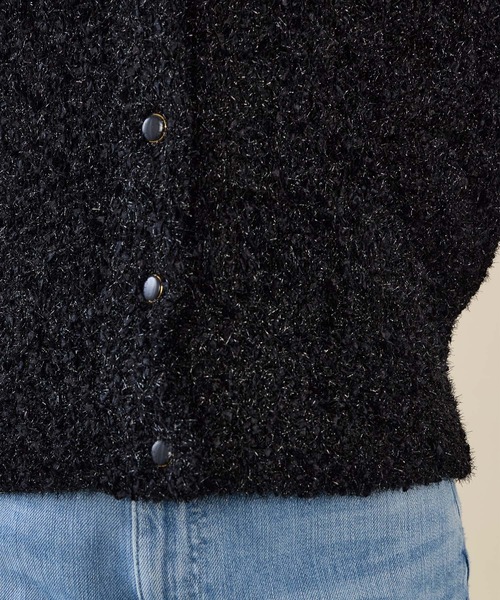 marmors（マルモア）の「【marmors】lame dolman knit cardigan（カーディガン/ボレロ・レディース・ブラック/オフホワイト・36）」の17枚目の写真