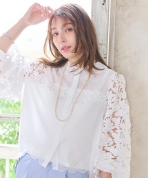 即完売雑誌掲載品　Chestyチェスティ　レース ブルゾン myu 白　ホワイト 即完売雑誌掲載品 Chestyチェスティ レース ブルゾン myu 白