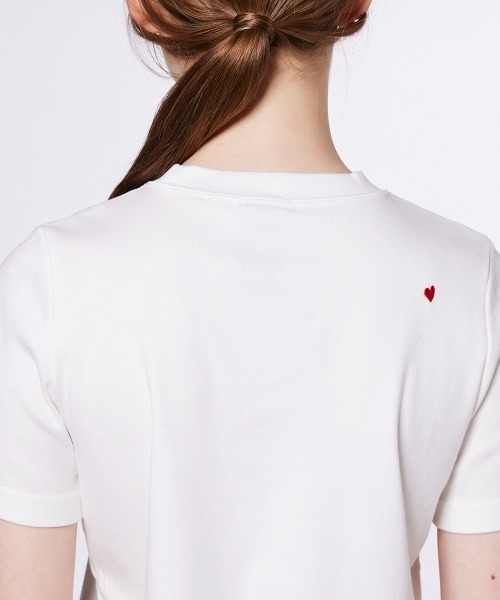 ✨美品 DOUBLE STANDARD CLOTHING タスランタイプライター Dロゴ刺繍フライスTシャツ（Tシャツ/カットソー）｜DOUBLE