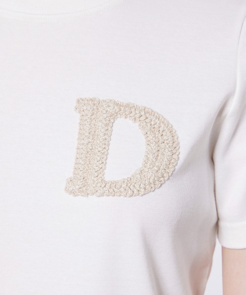DOUBLE STANDARD CLOTHING（ダブルスタンダードクロージング）の「Dロゴ刺繍フライスTシャツ（Tシャツ/カットソー・レディース・オフホワイト/ベージュ/ブラウン・FREE）」の11枚目の写真